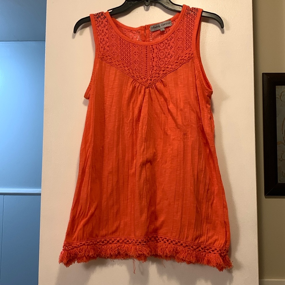 Women’s Absolutely Famous Coral Gauze Tank Size L